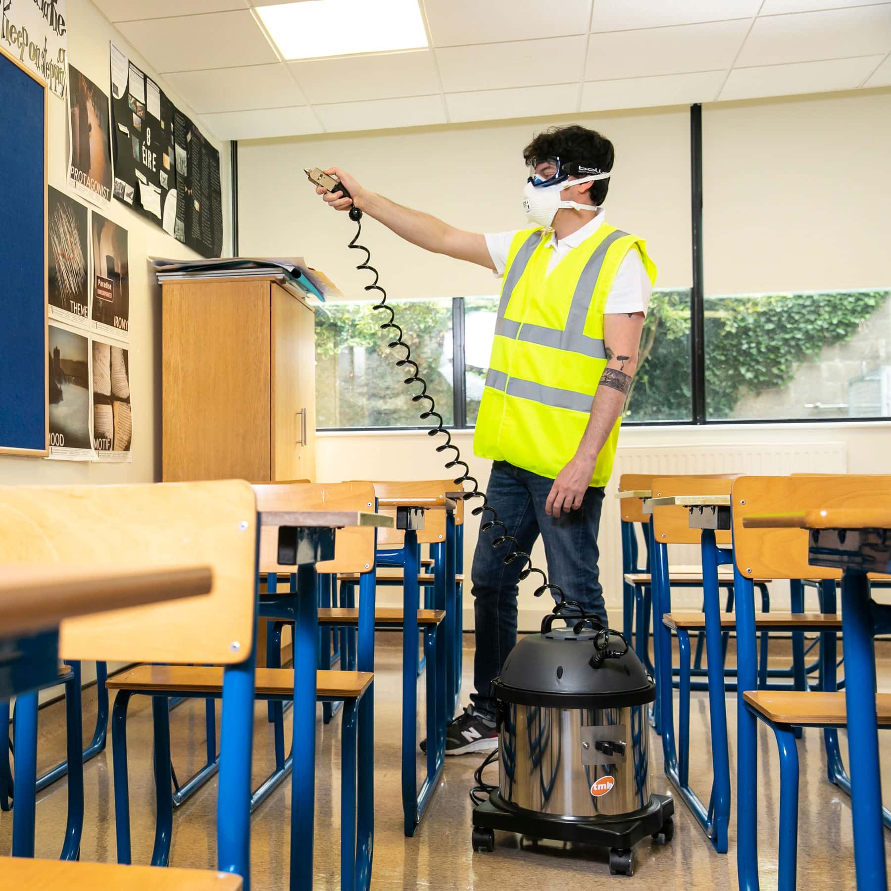 Cleaning schools before pupils return
